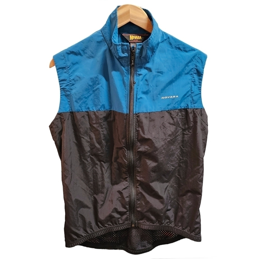 Vintage Novara By REI Colorblock Mesh Back Cycling Vest Size Large Nylon Outdoor